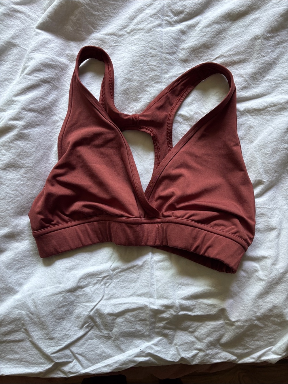 Racerback Wireless Bralette in Burnt Clay